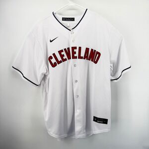 MLB Cleveland Guardians Nike Baseball Jersey White Excellent Mens XL